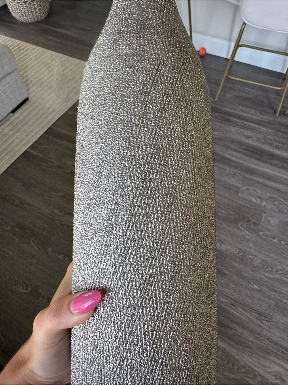 Silver Textured Vase | Tall Ceramic Home Decor